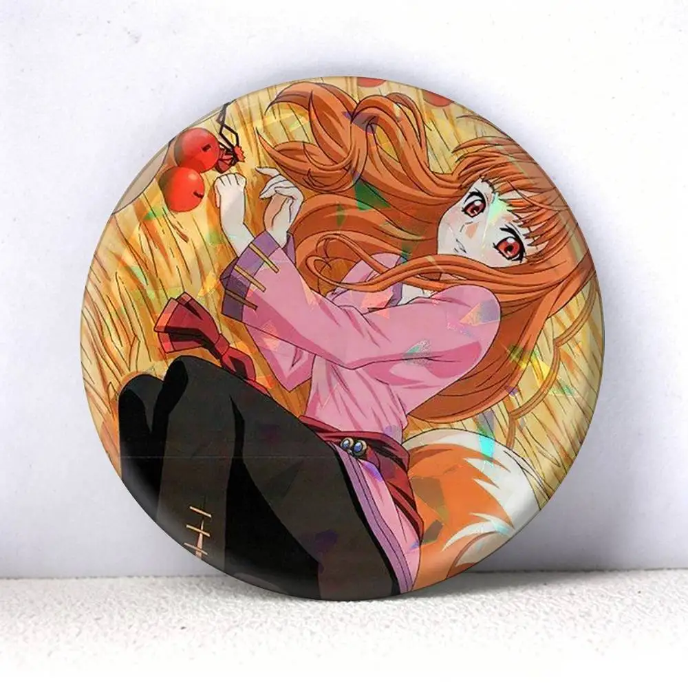 Spice and wolf HOLO  75mm 58mm 44mm 25mm Brooch Backpack Hat Pins Accessories Toys Badge