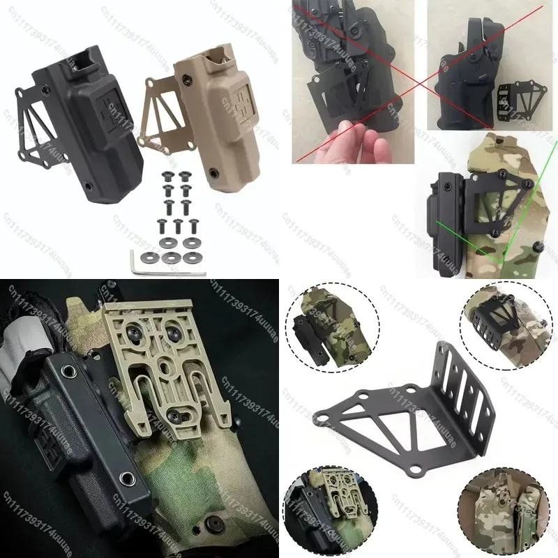 MOLLE EMT Tactical Tourniquet Fanny Pack, 3 Slot Holster Mount Bracket Storage Pouch for Climbing Hiking First Aid Kit