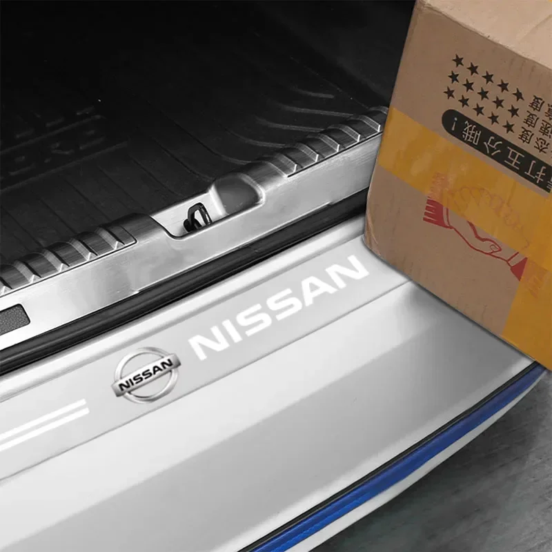 Protecteur de pare-chocs de seuil de porte de voiture, autocollants transparents, style pour Nissan Nismo Almera Tiida Juke Teana Qashqai 350Z 370Z GTR