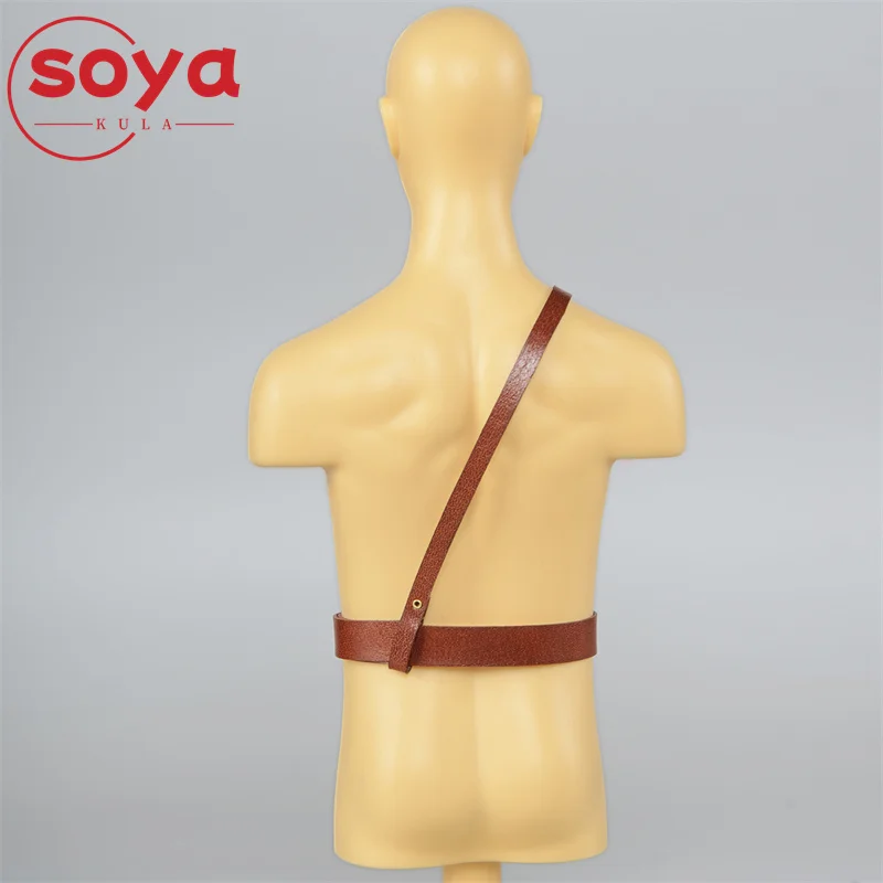 BRĄZOWY ARTYSTYCZNY PASEK NA RAMIĘ 1/6 SKALA, PAS BUDZIKOWY, KABURA NA PISTOLET, ETUI NA PISTOLET, AKCESORIA, MODEL PASUJĄCY DO FIGURKI AKCJI ŻOŁNIERZA 12 CALI