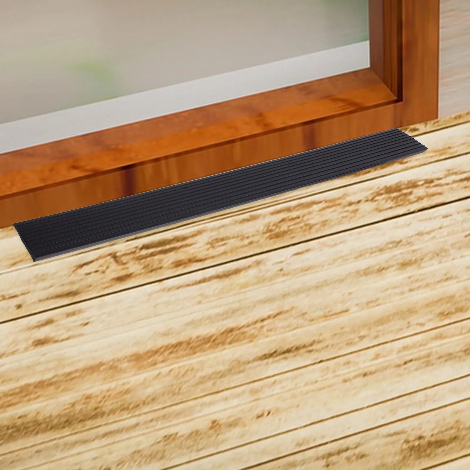 

2Pcs Self Adhesive Sweeping Robot Ramp Pad Black Improves Climbing for Thresholds Doorways Garage Ramps Floor Transition Strip