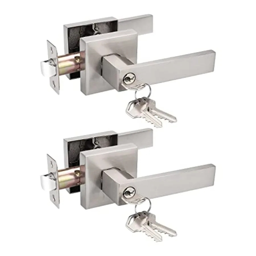 

Interior Bedroom Entrance Door Lever Doorknobs Door Lock One Keyway Entry Keyed Alike Same Key Entrance Lockset in Each with Ke
