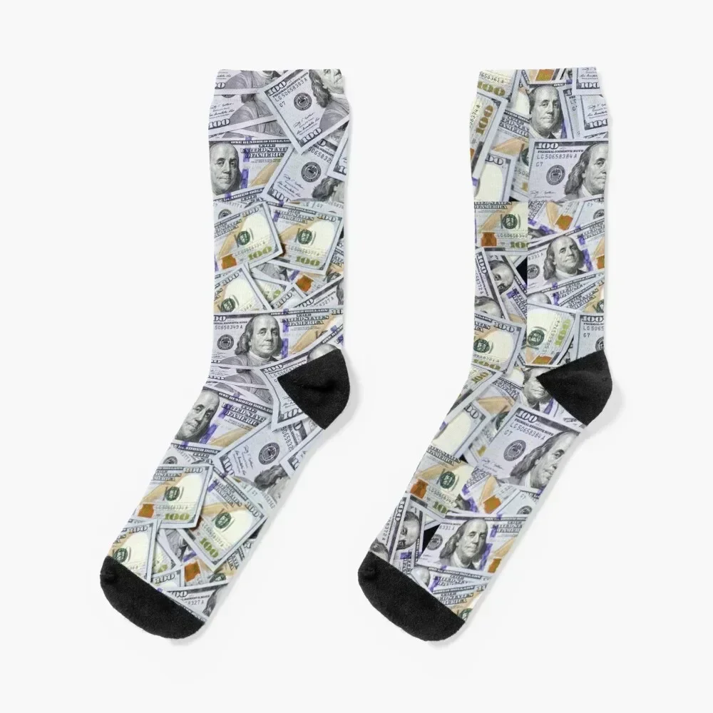 One Hundred Dollar Bills Socks anti-slip sheer Men Socks Women's