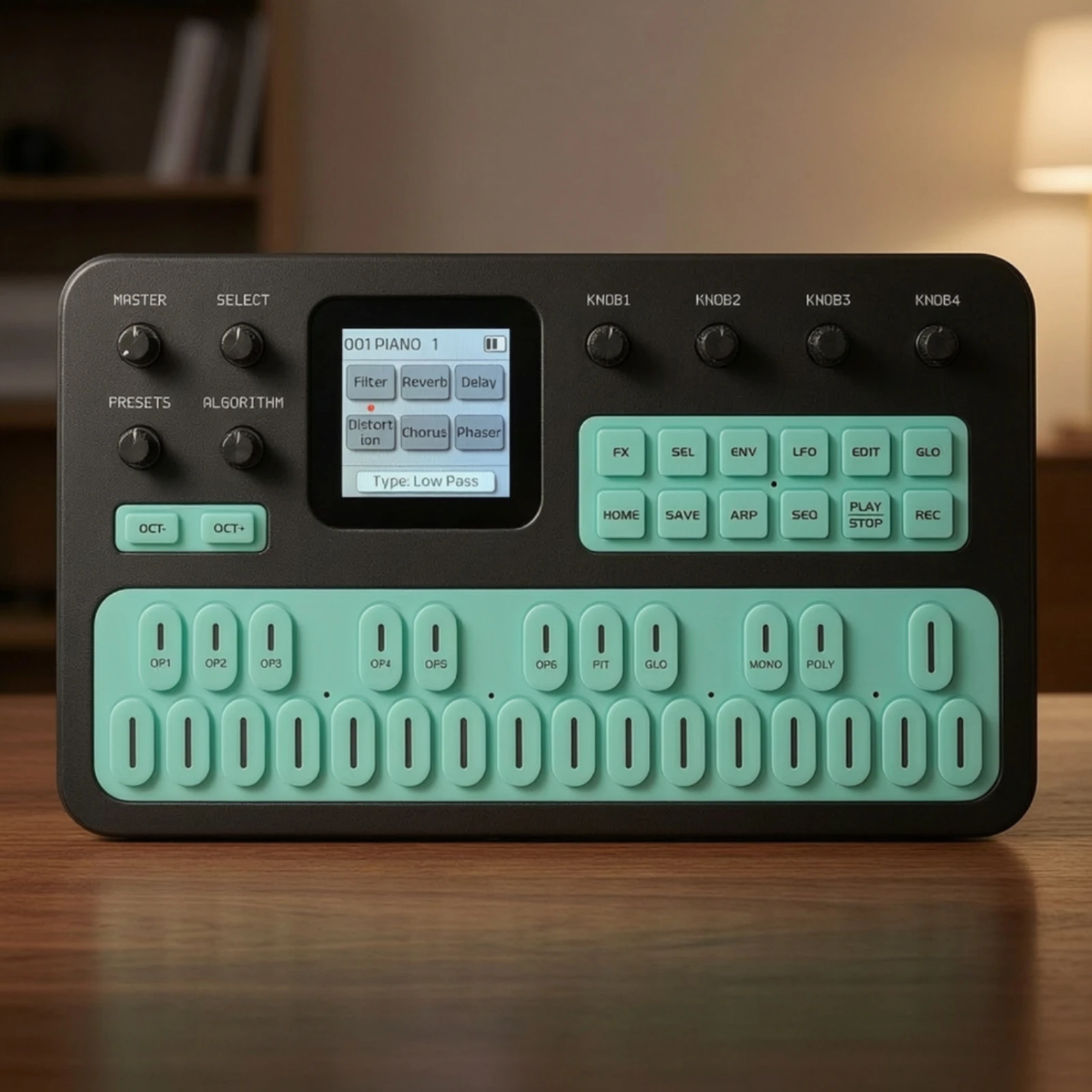 Hands-on USB MIDI Controller Keyboard with Assignable Knobs and Touch Keys for Studio Composition - view 4