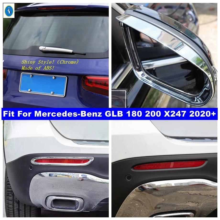 

Shiny Rearview Mirror Rain Eyebrow Rear Window Wiper Bumper Fog Lights Cover Trim For Mercedes-Benz GLB 180 200 X247 2020 - 2024