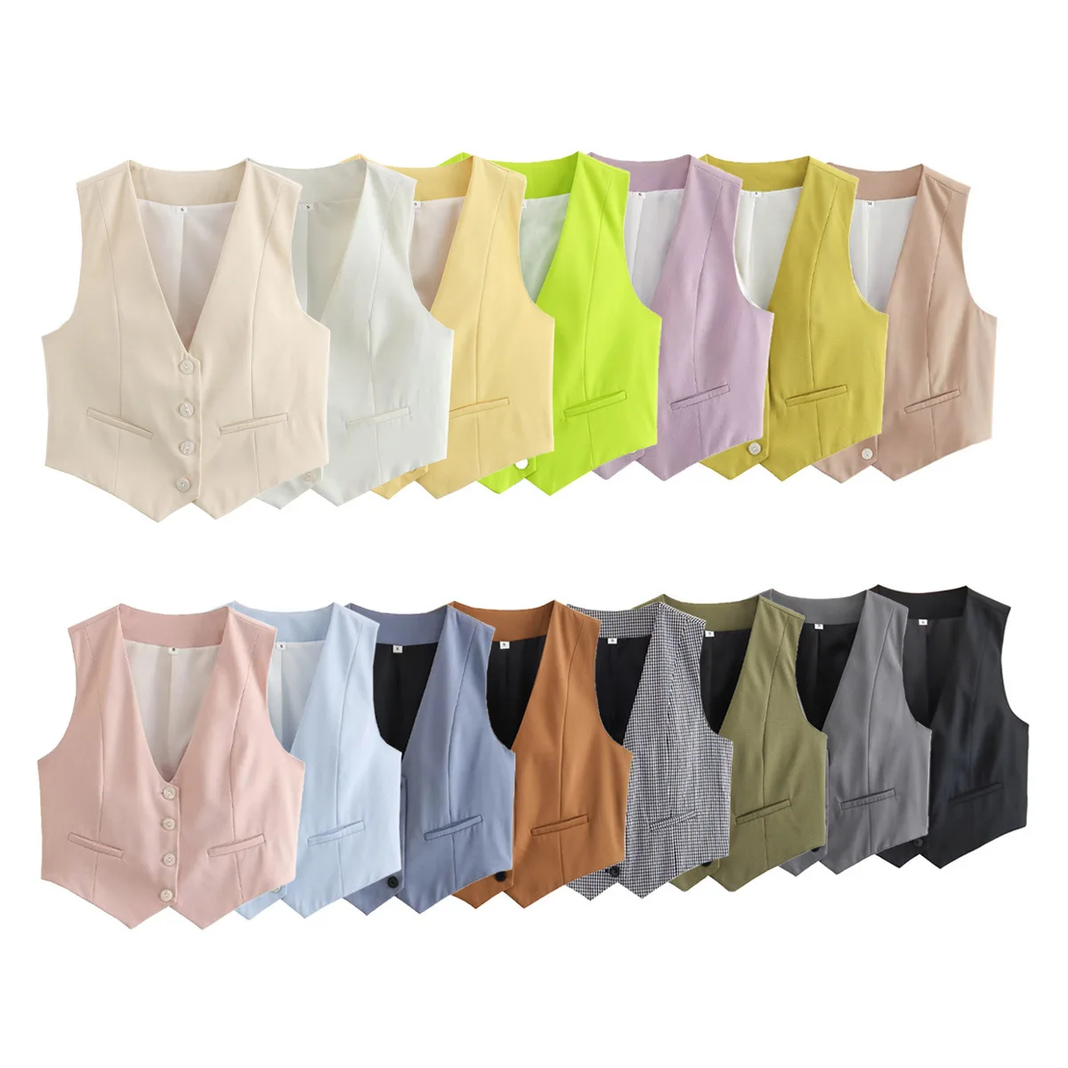 15-color Summer Women's Vest Casual Slim-fit Sleeveless Vest Short Top