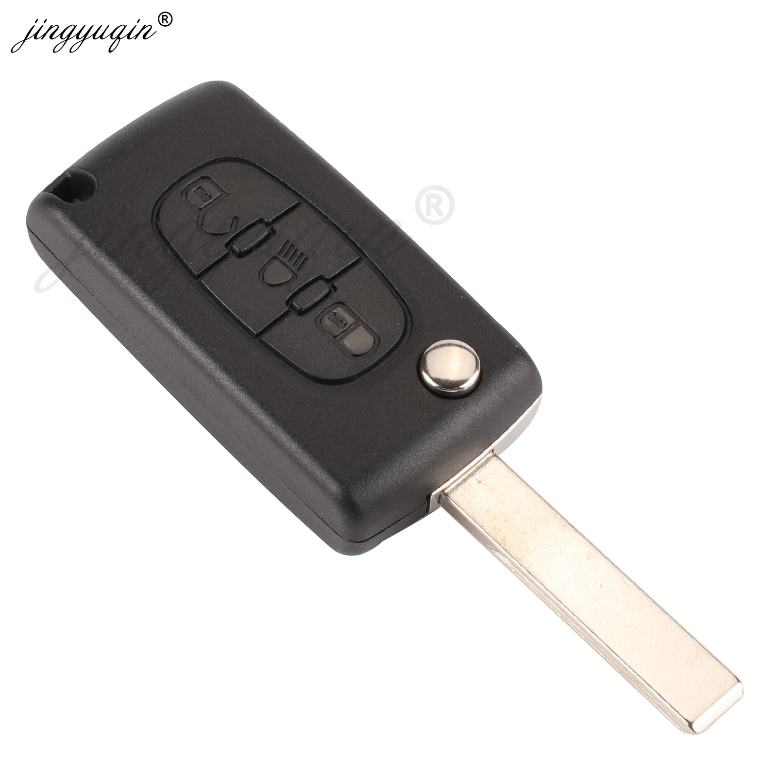 Jingyuqin For Citroen C2 C3 C4 C5 C6 C8 Hatch Coupe 3 Button Flip Remote Car Key Case Cover Shell Fob VA2/HCA Blade Symbol Light - view 5