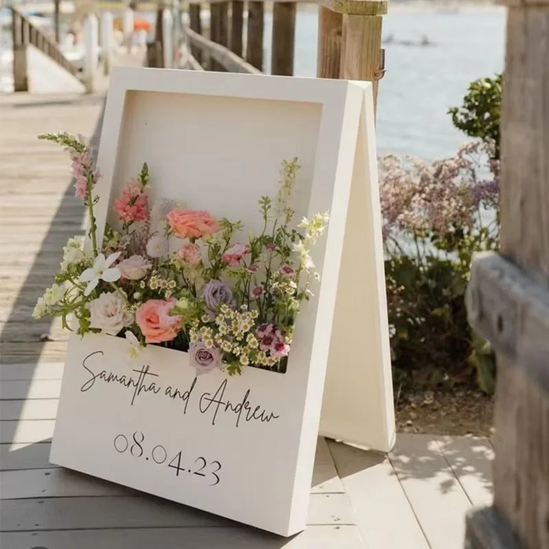 2026 HOT  Wedding Flowers Welcome Sign Freestanding Acrylic Event Decoration Stand for Weddings Parties Baby Showers