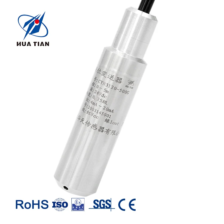 CYB3120 Analog 300m RS485 Output IP68 SS316L Liquid Submersible Water Level Pressure Transmitter CE Certified