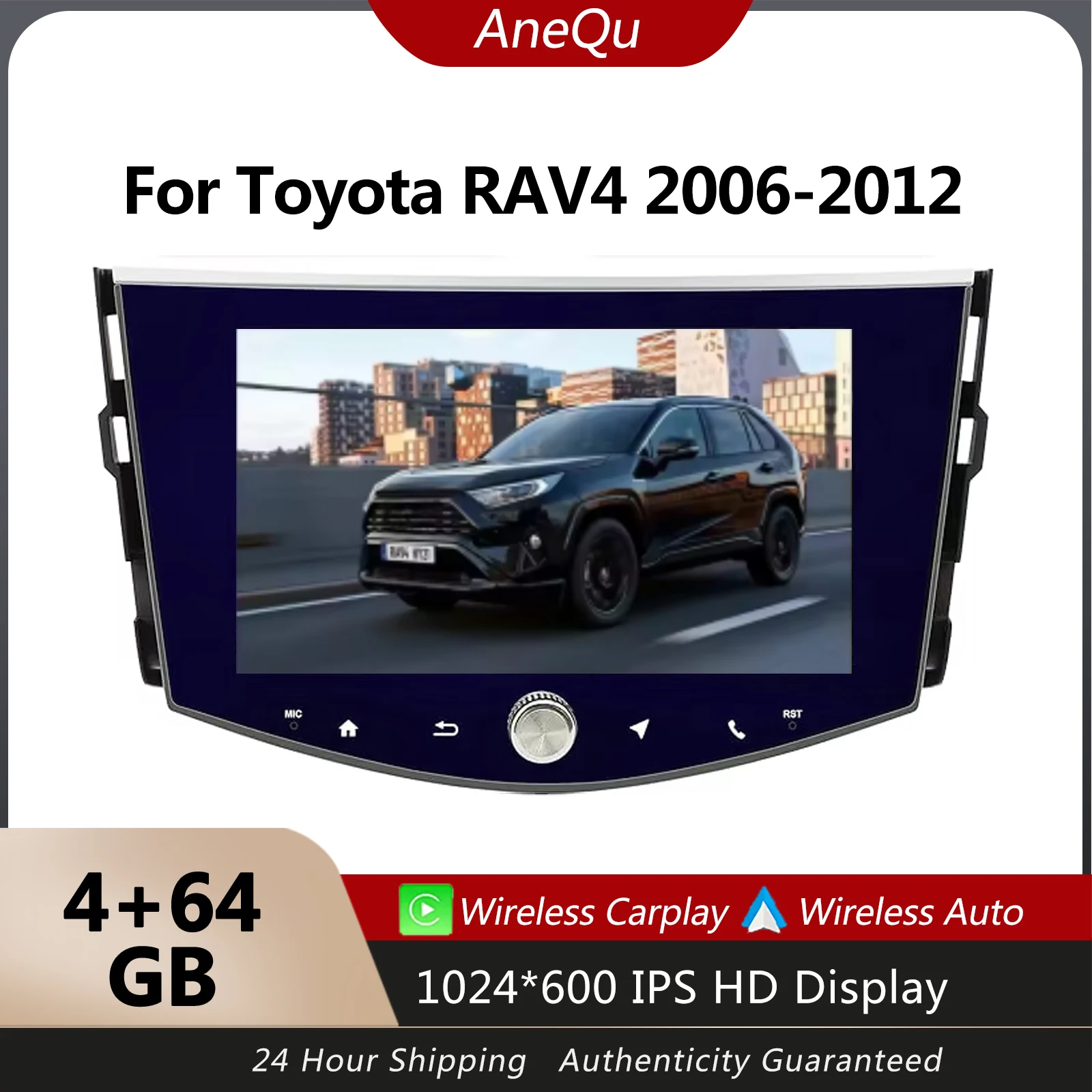 

AneQu Android 13 Bluetooth Car Radio for Toyota RAV4 RAV 4 2006-2012 Car Multimedia Player Wireless Carplay HD Touch Screen GPS