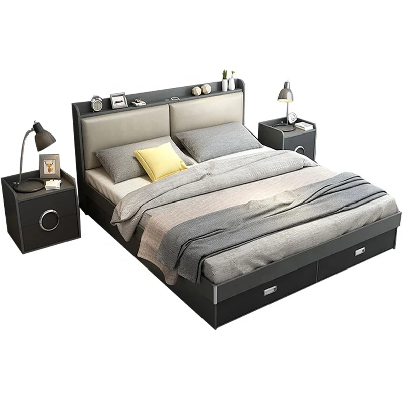 Modern Bed Room Furniture Platform King Size Bed