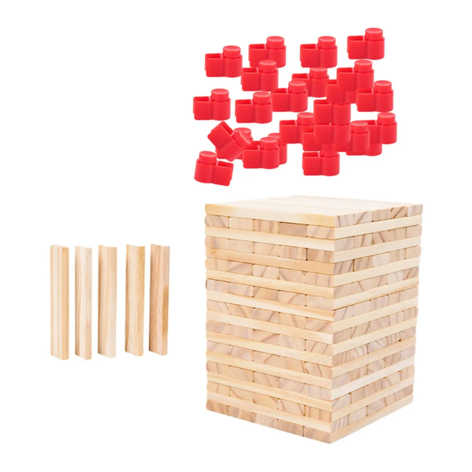 100 piezas de juegos de apilamiento de madera juguetes Montessori para regalos de cumpleaños vacaciones