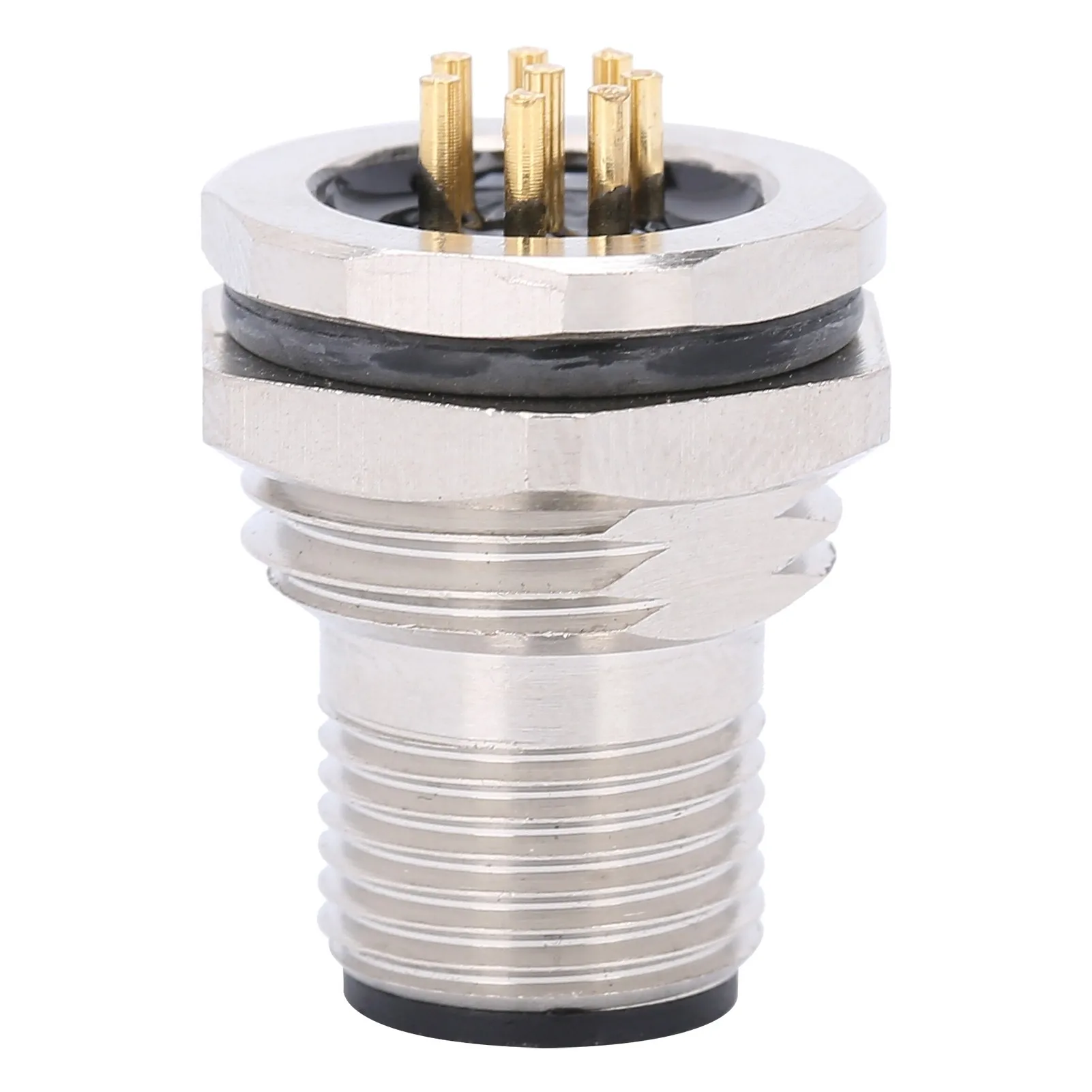 conector-a-prova-d'Agua-m12-f1-p8-com-rosca-m12-de-8-pinos-para-montagem-em-painel