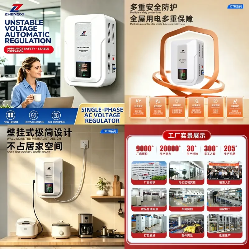 Zhengxi DTB Electronic Voltage Regulator 220v Air Conditioning TV Refrigerator Computer AC Power Supply