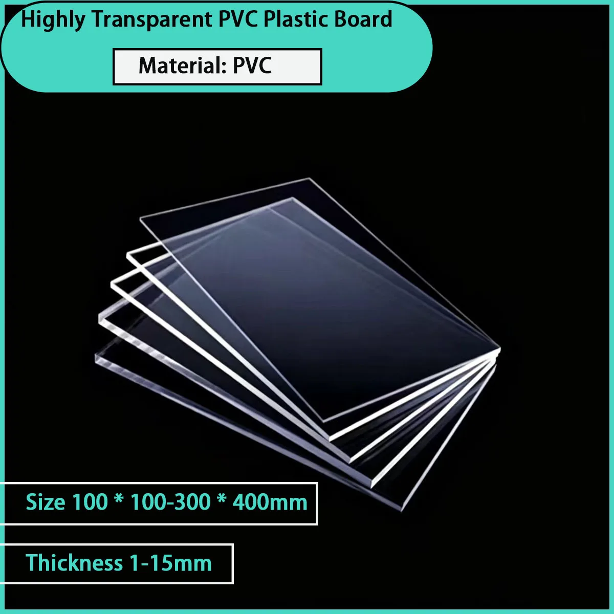 High transparency PVC plastic board with a thickness of 1-15mm, widely used high-quality board
