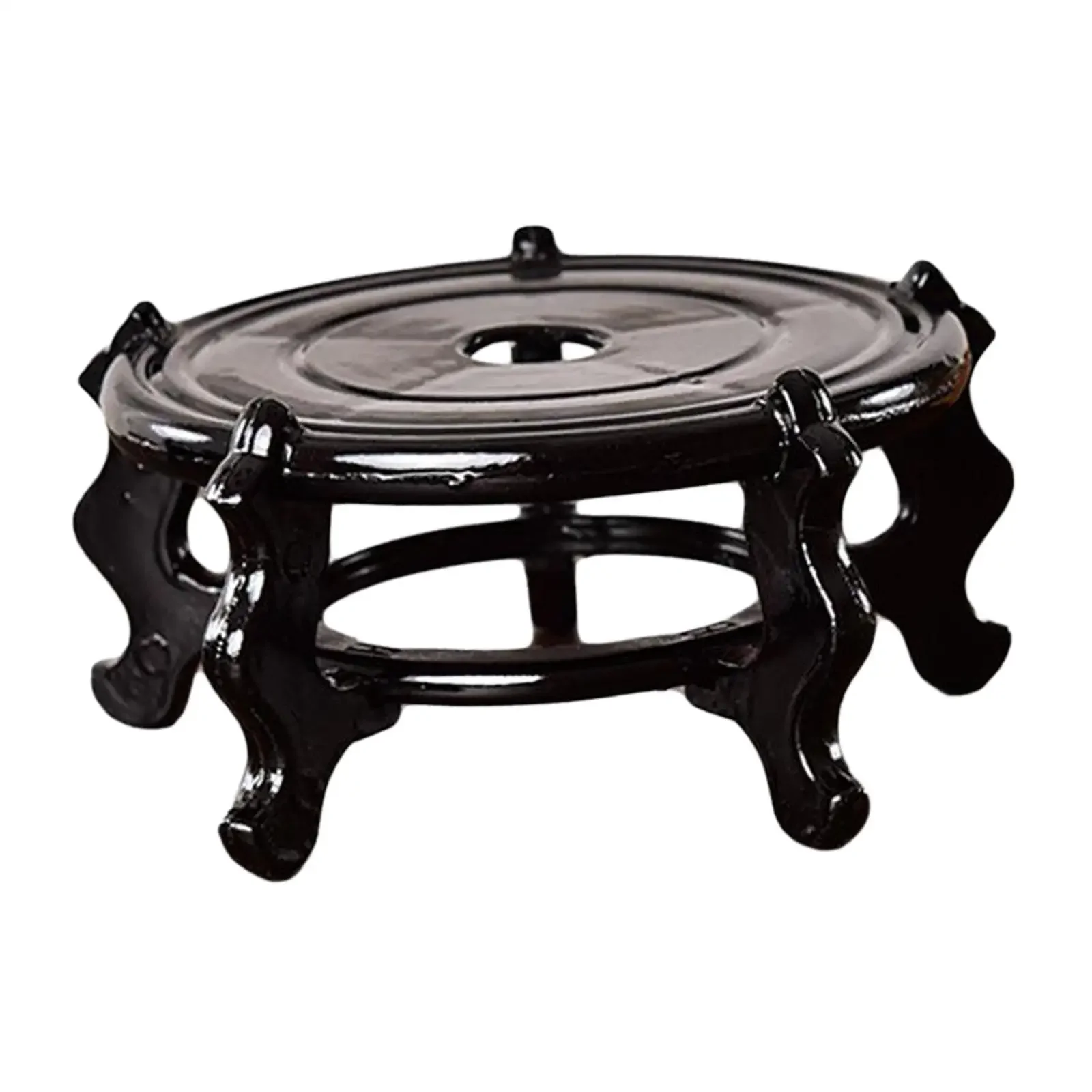 Wooden Plant Stand Circular Wooden Vase Base Potted Rack Display Fishbowl Stand for Yard Indoor Corridor Garden Decor