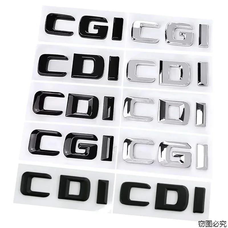

ABS car tail letters emblem sticker, auto fender side badge for Mercedes Benz CGI, CDI logo, W111, W210, W213, W203, W205, CLK,