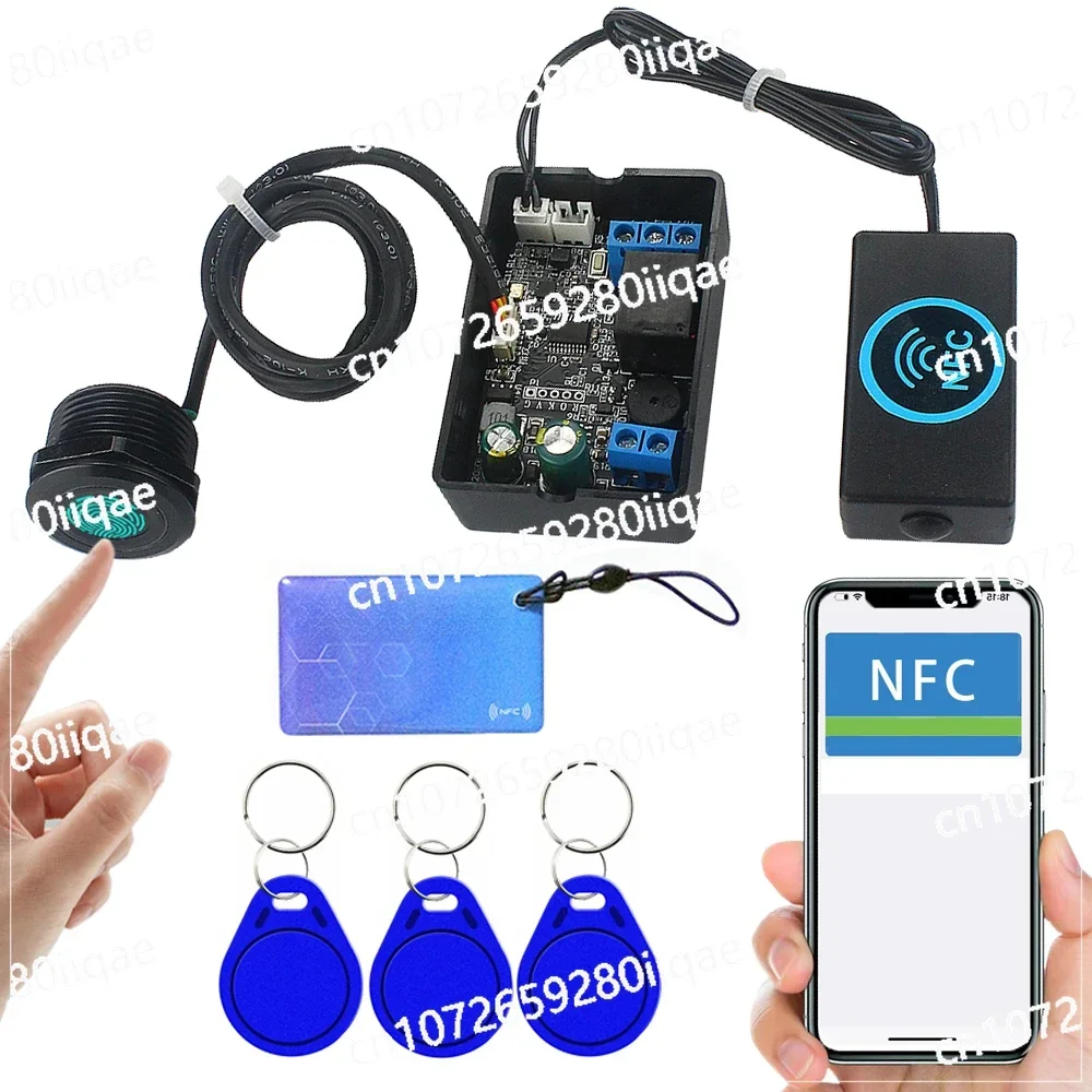 Mobile phone NFC fingerprint relay control module DC10V-120V IC card induction access controller Switch locomotive car unlock