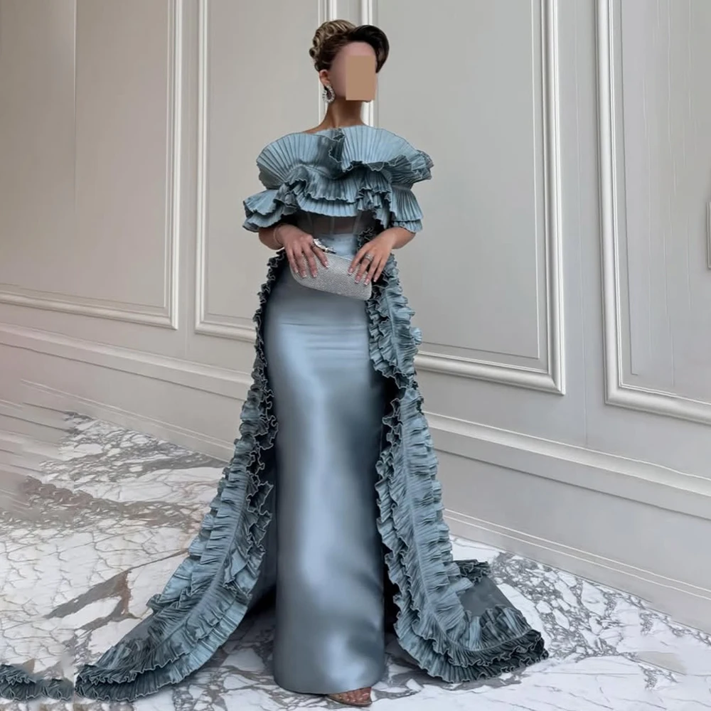 Modern Saudi Arab Evening Dress - Custom Made