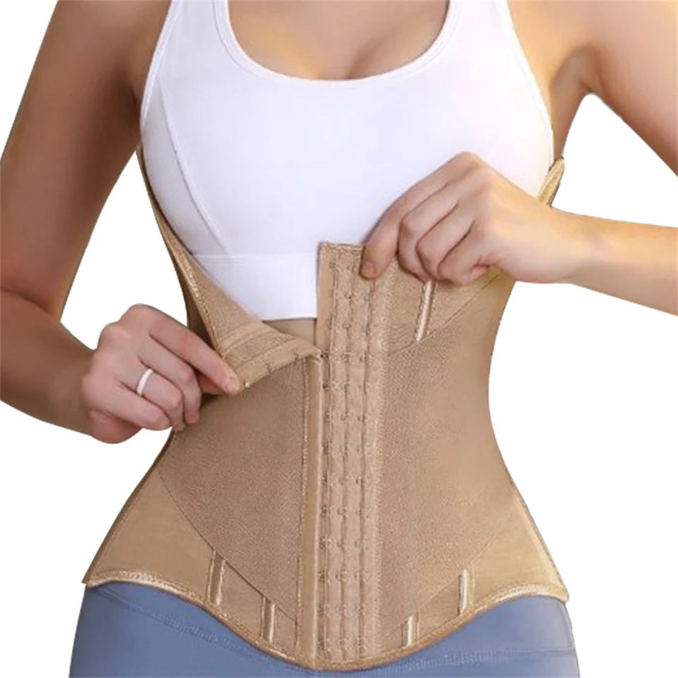 Becirzet Shapewear U-förmiger Taillentrainer Korsett für Damen, Hochkompressions-Body-Reduzierer, Brustlift, Stahlknochen-Taillentrainer – Detail 4