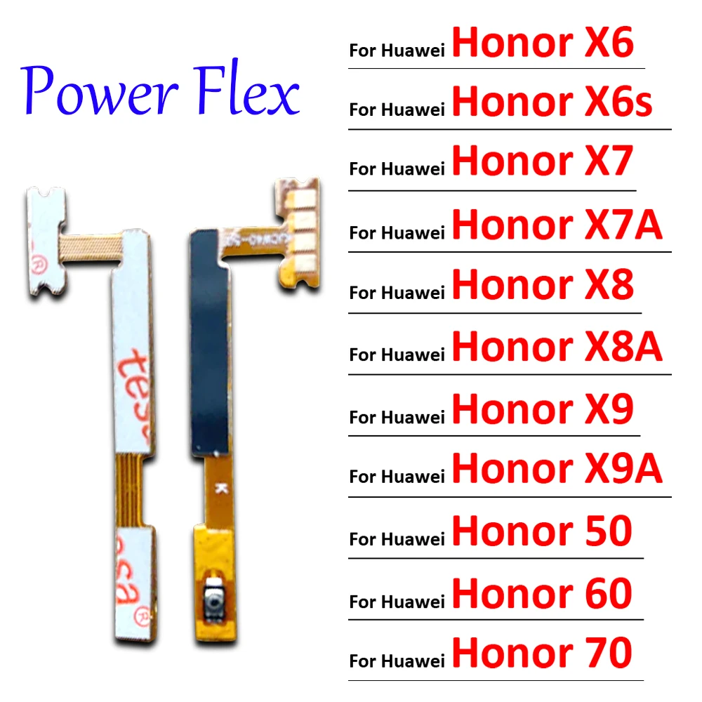 

New Power Flex Cable ON OFF Switch Button Flex Cable For Huawei Honor X6 X6s X7 X7A X8 X8A X9 X9A 50 60 70 4G 5G