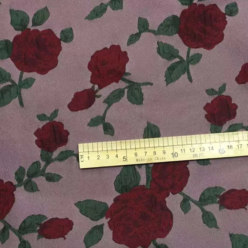 3D Rose Woven Jacquard Fabric Brocade Fabric Dress Luggage Fabric