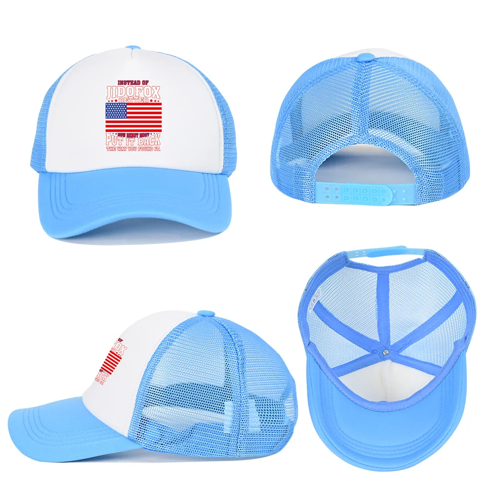 Summer Men Mesh Baseball Cap Outdoor Sport  JIDOFOX Letter Snapback Hat for Women Unisex Breathable Caps Hip Hop Trucker Hats