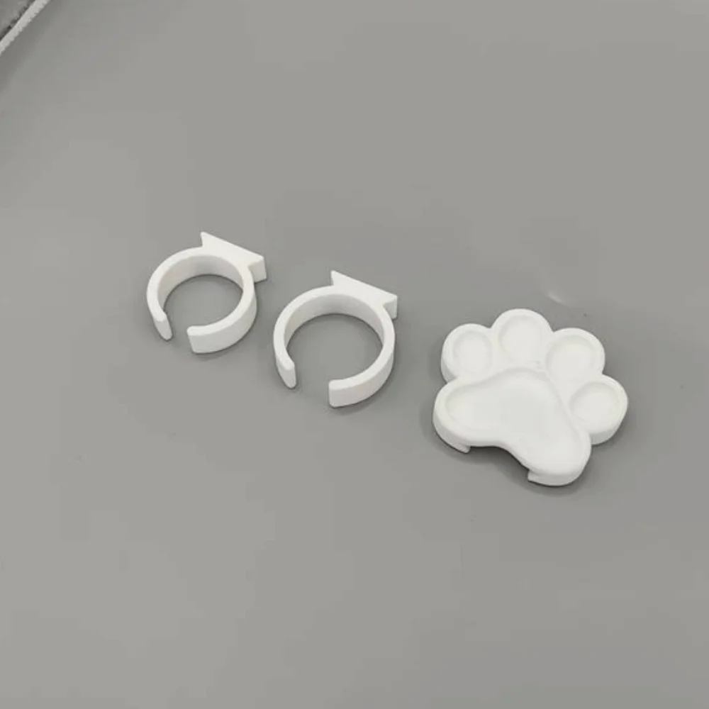 Set de Pintura de Viaje, Paleta Portátil con Forma de Pata de Gato, Anillo de Paleta de Pintura de Plástico Desmontable, Linda Paleta de Acuarelas para Estudiantes