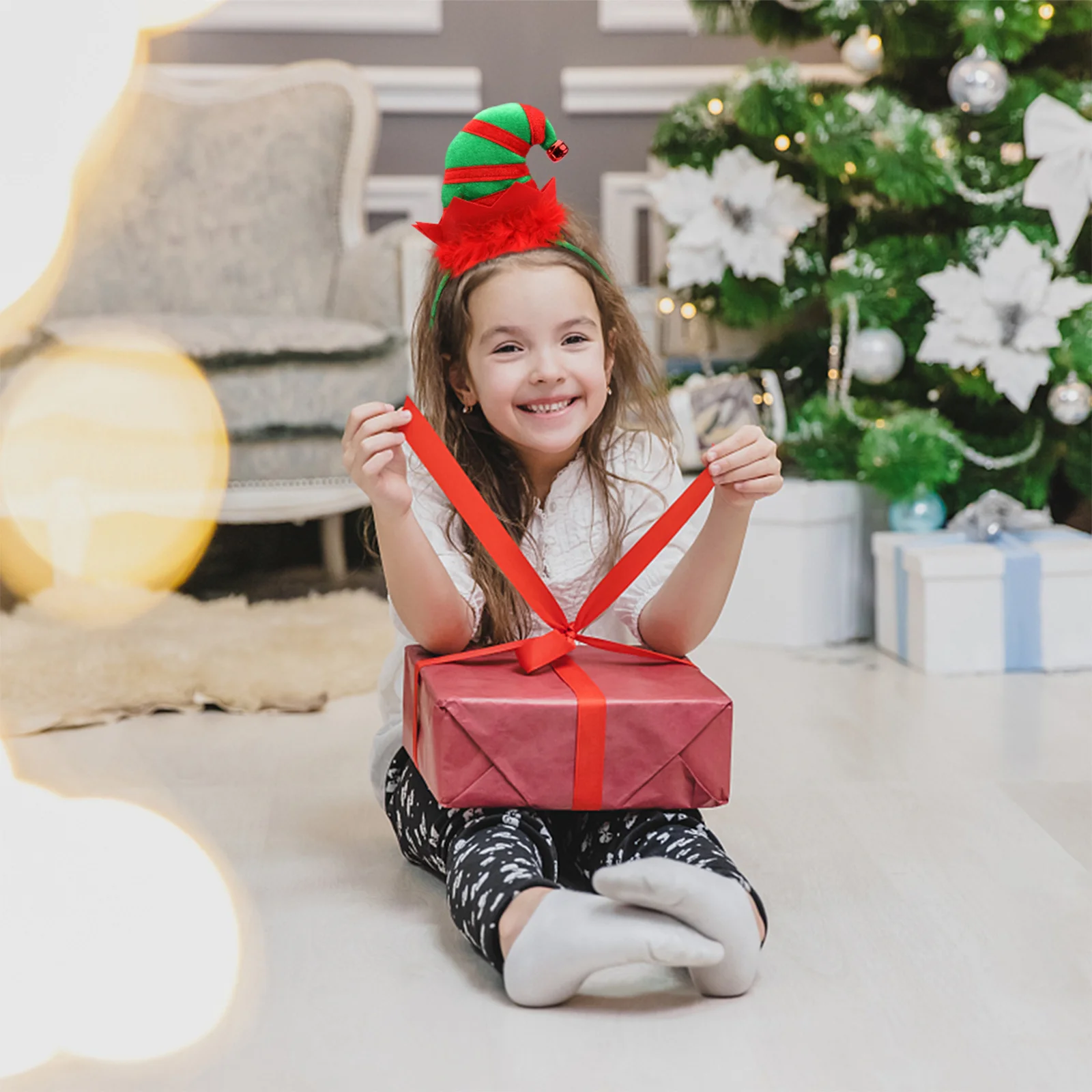 

Christmas Bell Hair Hoop Lightweight Festive Party Costume Carnival Accessory For Kids Adults Reusable Holiday Gift Christmas