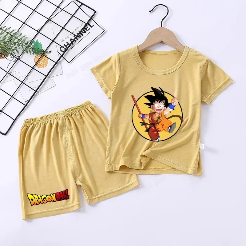طقم بيجاما دراغون بول زد للأطفال ملابس منزلية كارتونية جوكو ملابس صيفية للأولاد ملابس نوم كاواي بأكمام قصيرة هدية