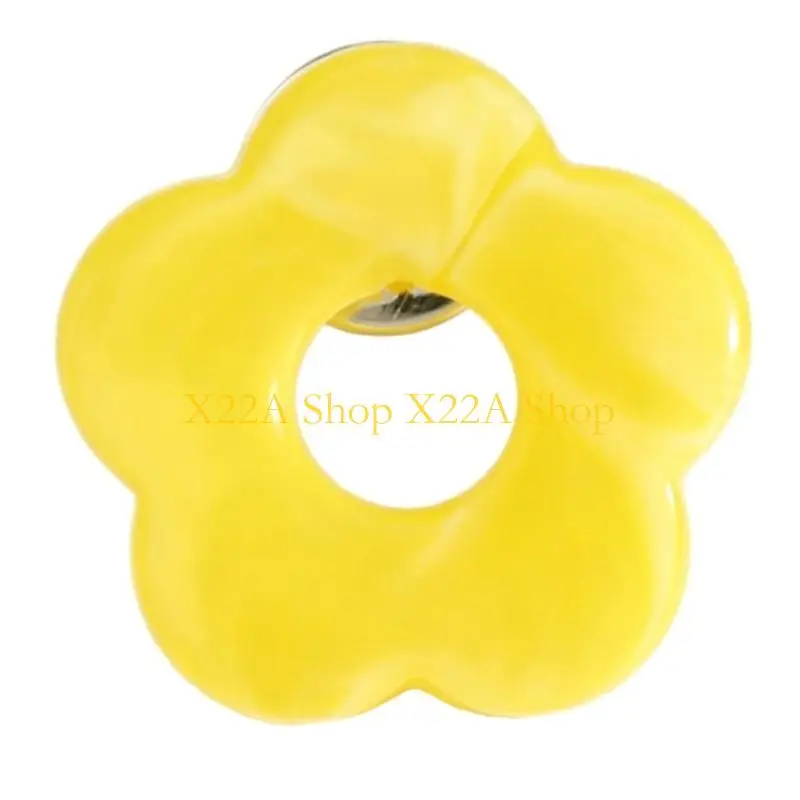 Unique Lightweight Flower Brooch Pin with Acrylic Look for Clothing Detail