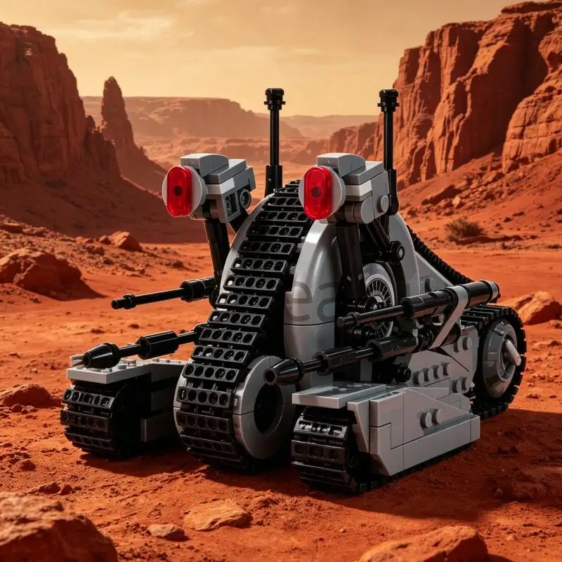 

Конструктор NR-N99 Snail Droid MOC: Набор для сборки научно-фантастической модели дроида-танка, коллекционный набор для демонстрации