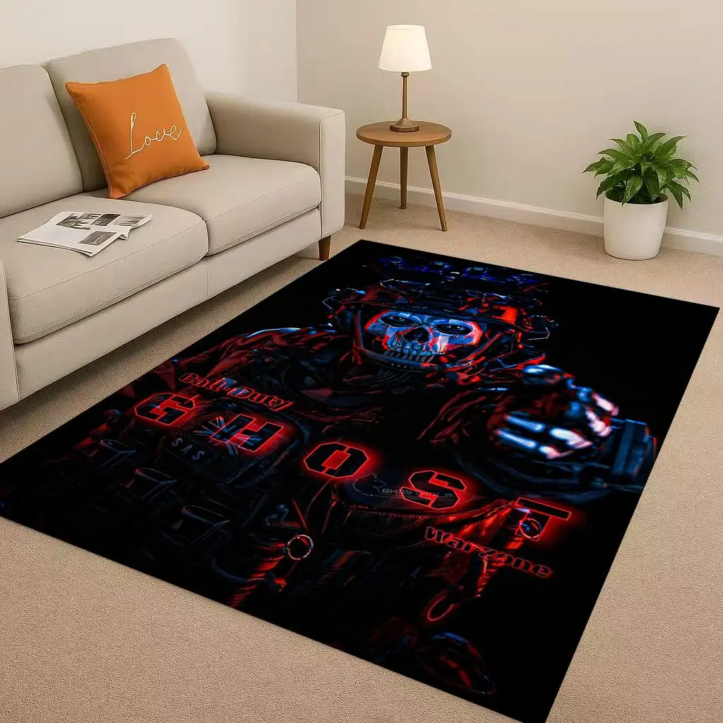 Classico gioco di pistola Call of Duty COD Ghost Simon Soggiorno Tappeto antiscivolo per camera da letto Sala giochi Divano, Zerbino per decorazioni per la casa