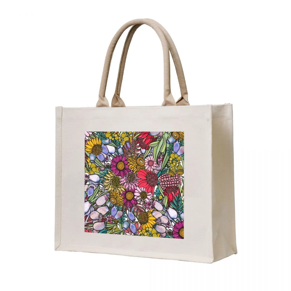

Australian Summer Wildflower Garden Pattern Tote Bag shopping cart bags tote bag custom shopping bag