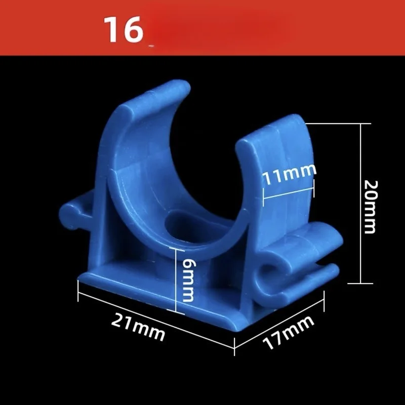 20pcs U Type PVC Pipe Clamp Connector Pipe Holder 16/20mm Tube Fittings Durable Water Hose Connectors Garden Accessories