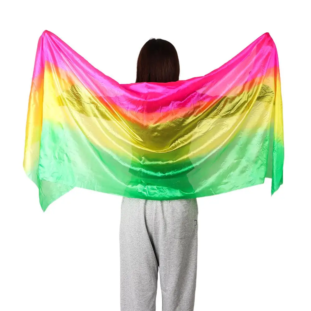 ターバンヒジャブ グラデーションカラー ベリーダンス ベール 軽量 ロングダンススカーフ ラテンベリーダンス ショール