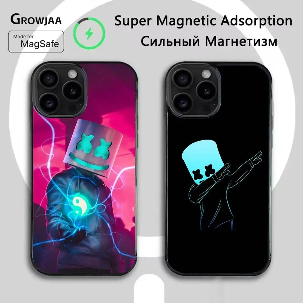 

DJ M-Marshmello Phone Case For iPhone 16e,16,15,14,13,12,11,Plus,Pro,Max,Mini Magsafe Magnetic Wireless Charging