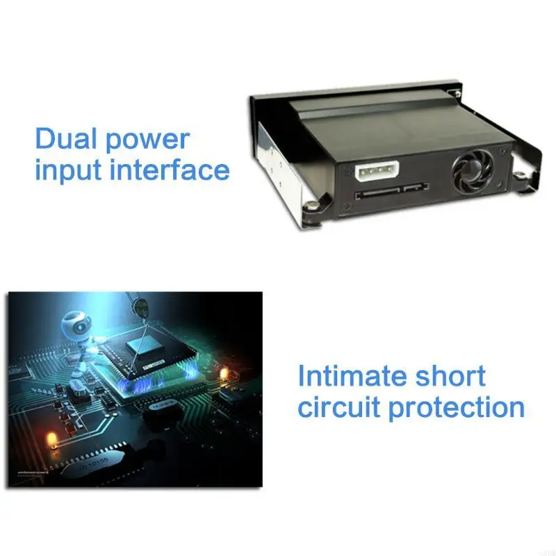 G8DB Internal Tray-less Mobile Rack for 2.5" 3.5" SSD HDD Hard Backplane