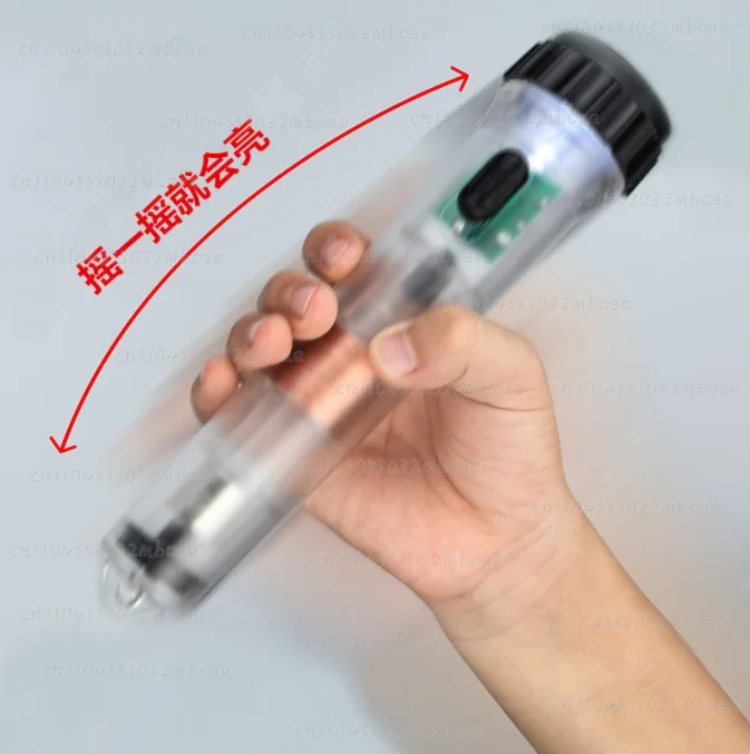 Faraday Flashlight Physics Teaching Tool Hand Crank Energy Saving Light for Experiment Use Educational Science Equipment