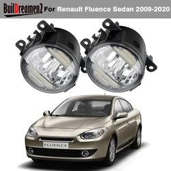 2 Pieces 30W 8000LM Car Front LED Fog Light DRL Daytime Running Lamp H11 Assembly For Renault Fluence Sedan 2009-2020