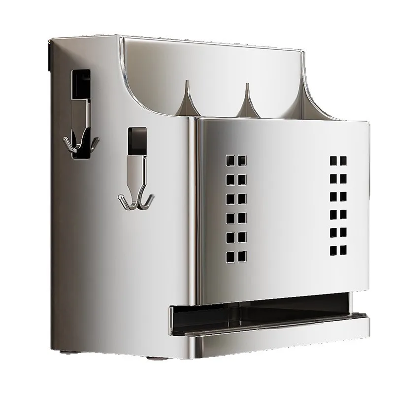 

Kitchen, stainless steel, knife holder, storage, chopstick cartridge, integrated storage