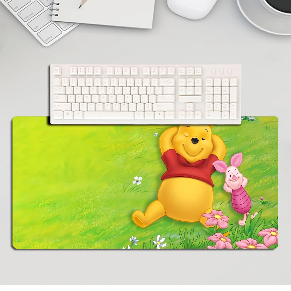 Cartoon W-Winnie The Pooh Mousepad Large Gaming Mouse Pad LockEdge Thickened Computer Keyboard Table Desk Mat