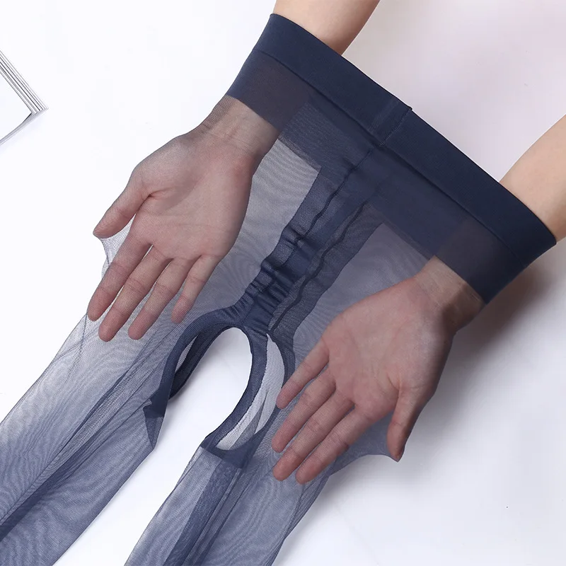 

DOIAESKV ультратонкие сексуальные колготки для женщин с открытой промежностью, Т-образными вырезами, эластичные нейлоновые прозрачные колготки, плотные чулки