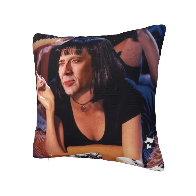 Nicolas Cage Pulp Fiction Meme Cushion Cover Soft Cute Pillows Living Room Decoration