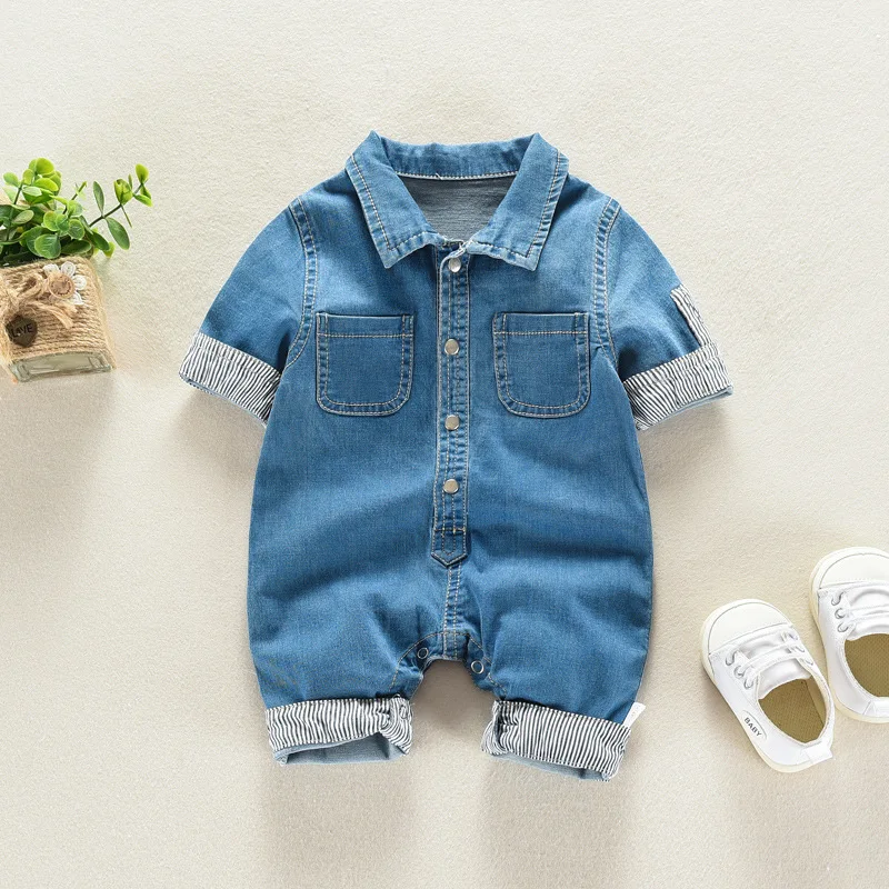 IENENS Kids Baby Boy Jumper Girls Clothes Pants Denim Shorts Jeans Overalls Toddler Infant Jumpsuits Newborn Clothing Tracksuits