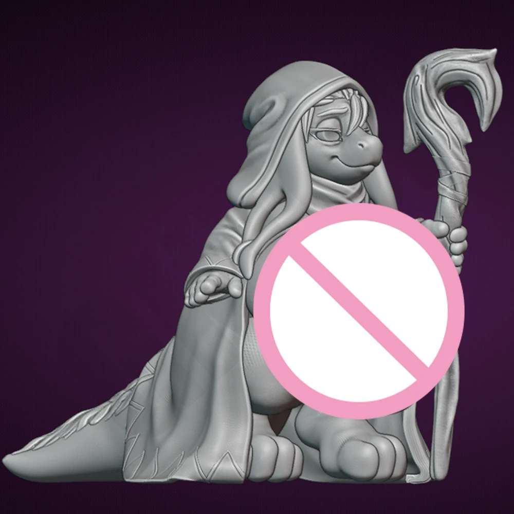 

65 мм Nu Mou White Mage NSFW 3D модель для печати, комплект в разобранном виде, модель из смолы, фигурка, игрушка, миниатюрная редукционная статуя, неокрашенная эффектная