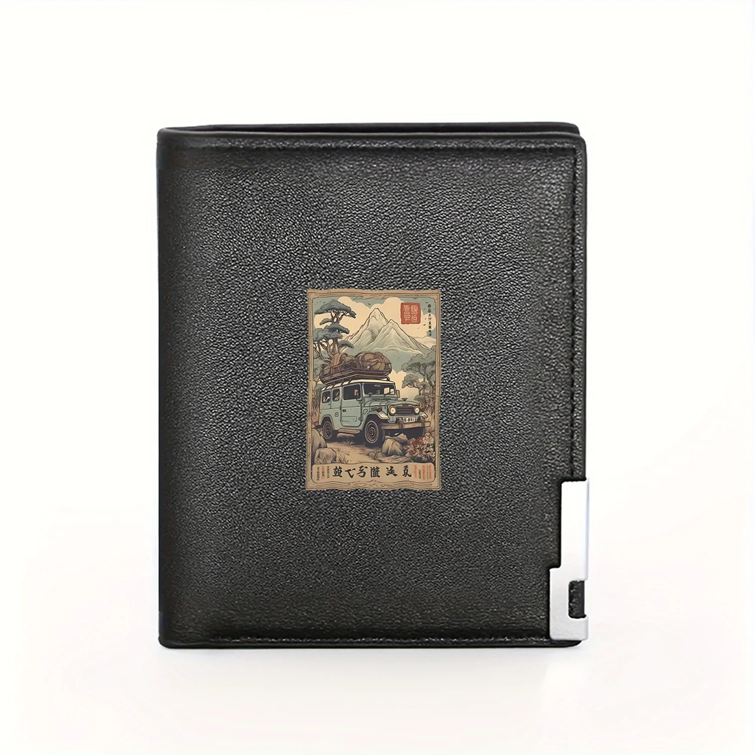 vintage-japao-montanha-jeep-aventura-cartaz-de-viagem-grafico-negocios-masculino-casual-elegante-simples-pratico-qualidade-carteira-elegante
