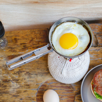 Keith Titanium 122g Ultralight Folding Pans 140ml Fried Steak Cooking Eggs Portable Outdoor Camp Picnic Cooker Ti6032