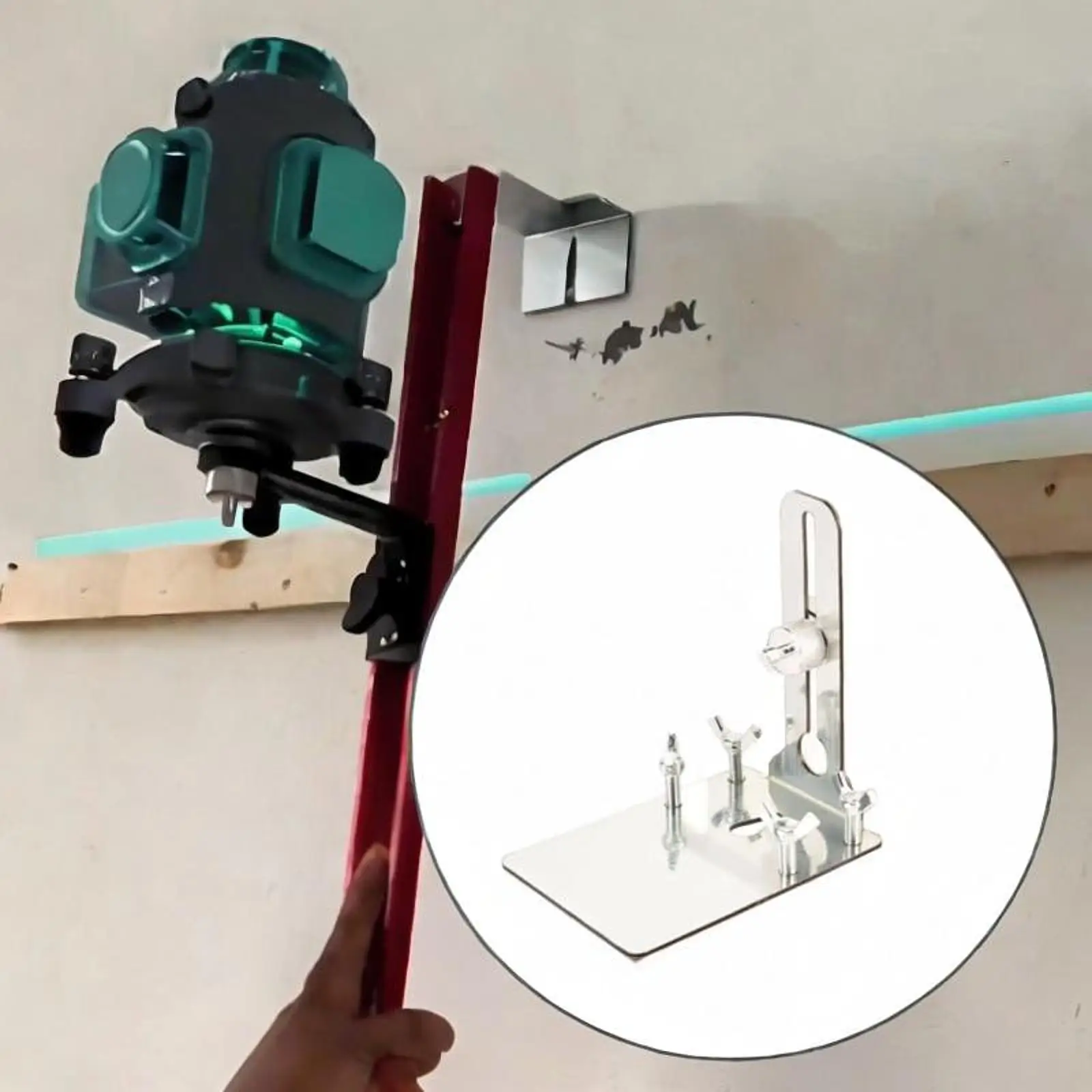 Levels Adapter Fine-tuning Portable Easy to Install Metal Level Wall Bracket