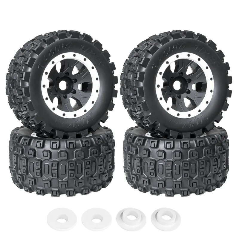 

Chocolate Durable Anti-Throw RC Monster Truck Tires for Arrma 1/5 Kraton Outcast 8S Traxxas X-MAXX 1/6 XRT 8S Racing Tires
